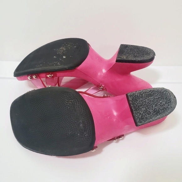 VINTAGE Jelly Boomerang Strappy Heels - Picture 7 of 8